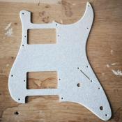 PICKGUARD STRATOCASTER HH 2 POTS SILVER SPARKLE