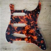 PICKGUARD STRAT SSS VINTAGE '62 MARBLE ORANGE BOSTON