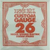 6 CORDES A L'UNITE ERNIE BALL SLINKY GAUGE 26 CORDE FILEE