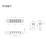 CHEVALET TUNOMATIC Ti103B-T GOTOH TITANIUM DORE 74/6.5mm