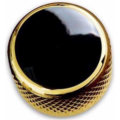 1 BOUTON POTENTIOMETRE DOME DORE SOMMET NOIR ACRYLIC