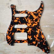 PICKGUARD STRAT SSH WILD CAT ORANGE HUMBUCKER SANS CAPOT