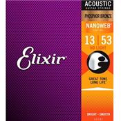 ELIXIR 16182 NANOWEB PHOSPHOR BRONZE 13-53