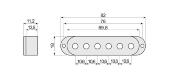 3 CAPOTS MICROS STANDARD STRATOCASTER NOIR 52.5mm