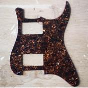 PICKGUARD STRATOCASTER HH 2 POTS TIGER BROWN PEARL