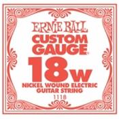 6 CORDES A L'UNITE ERNIE BALL SLINKY GAUGE 18 CORDE FILEE