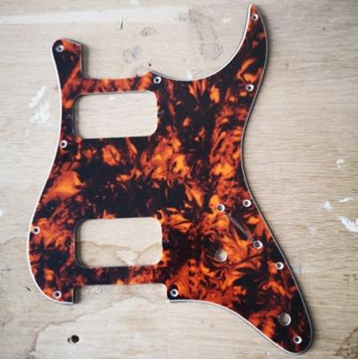 PICKGUARD STRATOCASTER HH 2 POTS MARBLE ORANGE