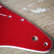 PICKGUARD STRATOCASTER HH 2 POTS RED SPARKLE