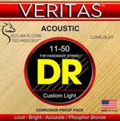 CORDES GUITARE 6 CORDES DR STRINGS VERITAS ACOUSTIQUE 11 50