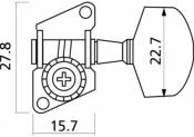 MECANIQUES INDIVIDUELLES NICKEL BOUTON BLANC PLASTIQUE