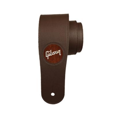 COURROIE THALIA LOGO GIBSON CHOCOLAT CUIR ITALIEN