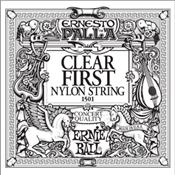 6 CORDES A L'UNITE GUITARE CLASSIQUE ERNIE BALL CLEAR NYLON MI AIGU