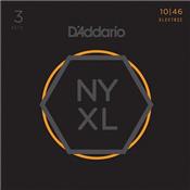 3 JEUX DE CORDES ELECTRIQUE 10-46 D'ADDARIO NYXL1046