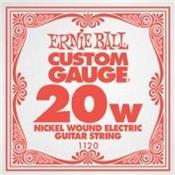 6 CORDES A L'UNITE ERNIE BALL SLINKY GAUGE 20 CORDE FILEE