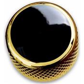 1 BOUTON POTENTIOMETRE DOME DORE SOMMET NOIR ACRYLIC