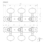 MECANIQUES GUITARE CLASSIQUE GOTOH DOREES 35G620