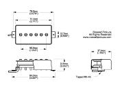 MICRO P90 FORMAT HUMBUCKER CHEVALET NICKEL ROSWELL