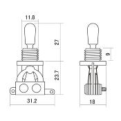 SELECTEUR TOGGLE COURT GOTOH DORE