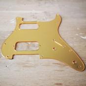 PICKGUARD STRATOCASTER HH 2 POTS MIROIR GOLD