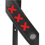 COURROIE GUITARE OU BASSE GAUCHO RED CROSSES 70mm