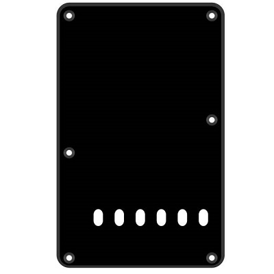 PLAQUE VIBRATO STRAT NOIR MAT 1 PLI BOSTON