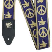 COURROIE ERNIE BALL PEACE LOVE DOVE BLUE/GOLD