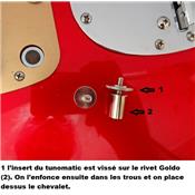 PAIRE INSERTS 8mm JAGUAR/JAZZMASTER/MUSTANG POUR TUNOMATIC