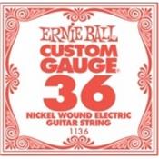 6 CORDES A L'UNITE ERNIE BALL SLINKY GAUGE 36 CORDE FILEE