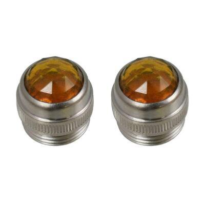 2 BOUTONS JEWEL AMBRE POUR AMPLI