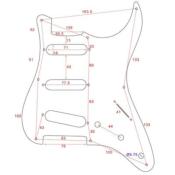 PICKGUARD STRAT SSS MIROIR 8 TROUS ALLPARTS