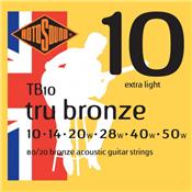 CORDES GUITARE FOLK TRUE BRONZE 10-50 ROTOSOUND TB10