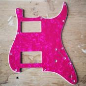 PICKGUARD STRATOCASTER HH 2 POTS PINK PEARL