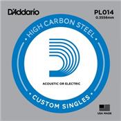 5 CORDES A L'UNITE D'ADDARIO HIGH CARBON STEEL GAUGE 14