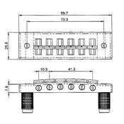 CHEVALET HARMONICA GIBSON SG CHROME