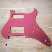 PICKGUARD STRATOCASTER HH 2 POTS MIROIR FADE RED