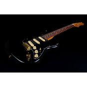 GUITARE ELECTRIQUE JET GUITARS JS380 NOIRE ET DOREE