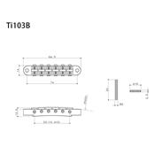 CHEVALET TUNOMATIC NASHVILLE TITANIUM DORE GOTOH + PETITS RIVETS Ti103B