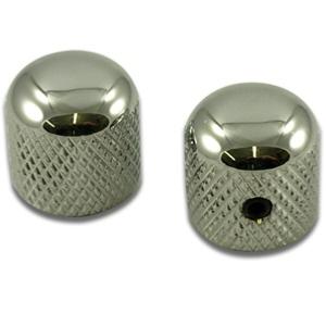 2 BOUTONS DOME ROUND LAITON CHROME US 18x18mm UNIVERSEL