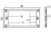 1 CONTOUR MICRO HUMBUCKER CHROME PLAT 4mm + VIS