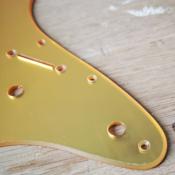 PICKGUARD STRATOCASTER HH 2 POTS MIROIR GOLD