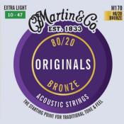 CORDES GUITARE MARTIN M170 ORIGINAL EXTRA LIGHT 10-47