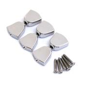 6 BOUTONS DE MECANIQUES GROVER TULIPE KEYSTONE 3x3 CHROME