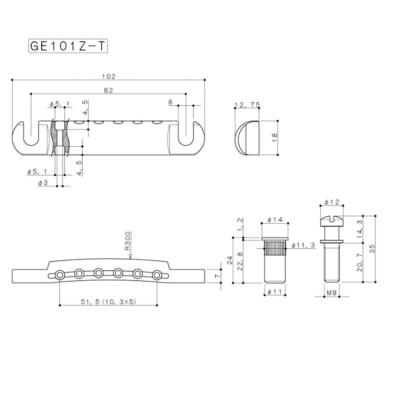 CORDIER TAILPIECE GOTOH GE101ZT TOUT NOIR