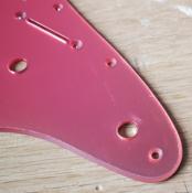 PICKGUARD STRATOCASTER HH 2 POTS MIROIR FADE RED