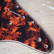 PICKGUARD STRATOCASTER HH 2 POTS MARBLE ORANGE