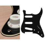 PICKGUARD STRAT SSS VINTAGE '62 NOIR/CREME 3 PLIS