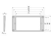 1 CONTOUR HUMBUCKER CREME COURBE SLANTED 3-5mm